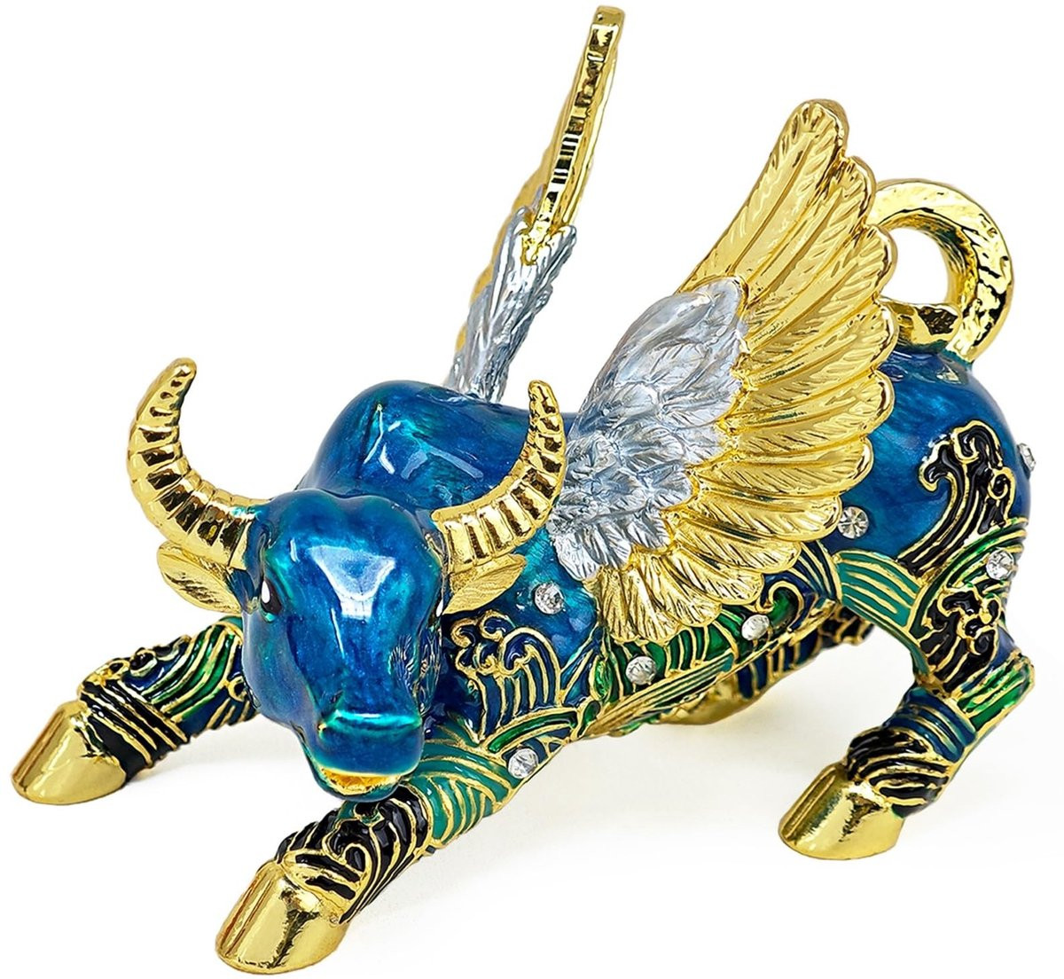Merkloos Celestial Sky Bull Standbeeld voor Feng Shui Decoratie