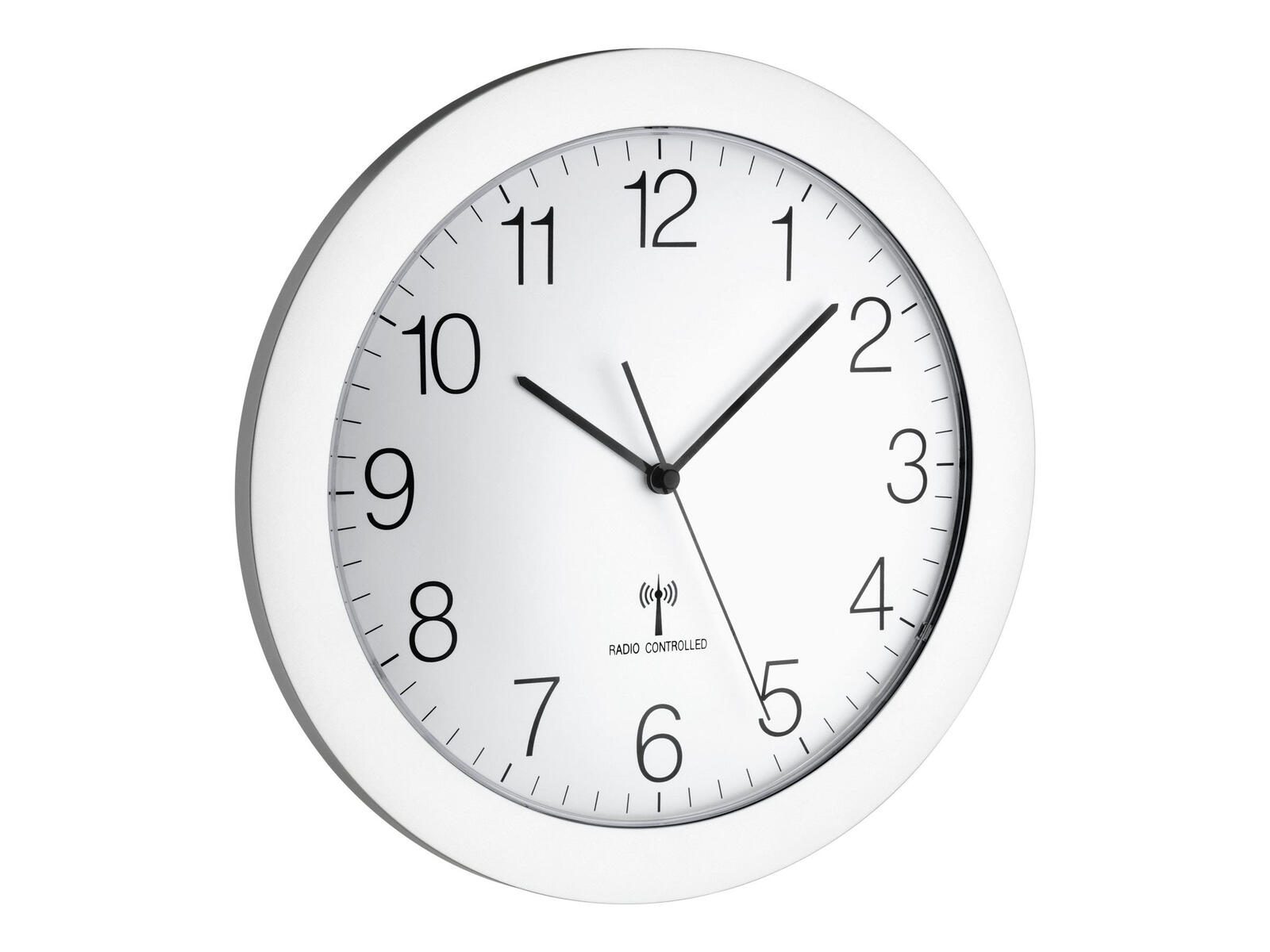 TFA® Funkwanduhr 60.3512.02 Ø 30.2 cm silber