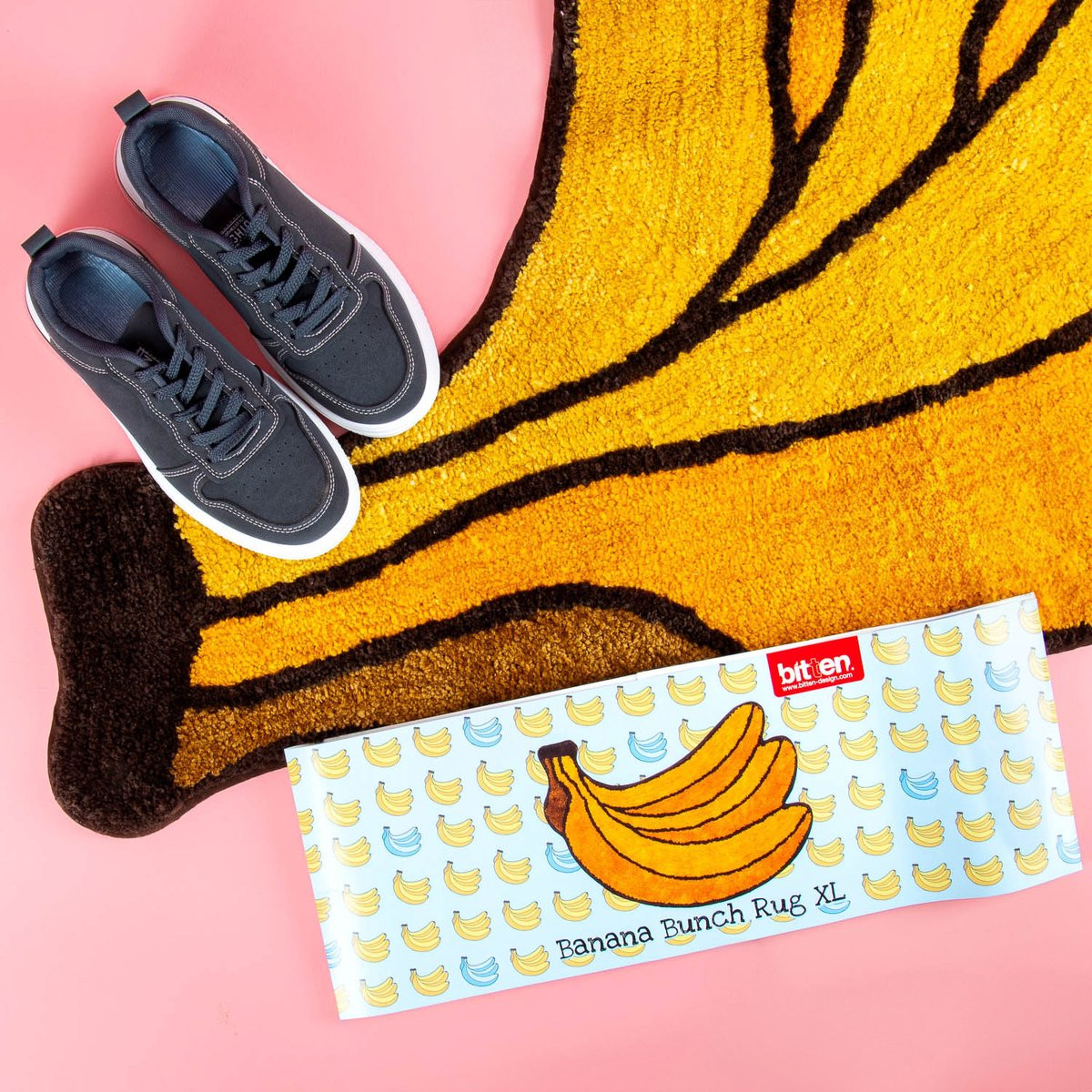 Bitten Banaan vloerkleed voor kinderen - Extra groot - Katoen en polyester