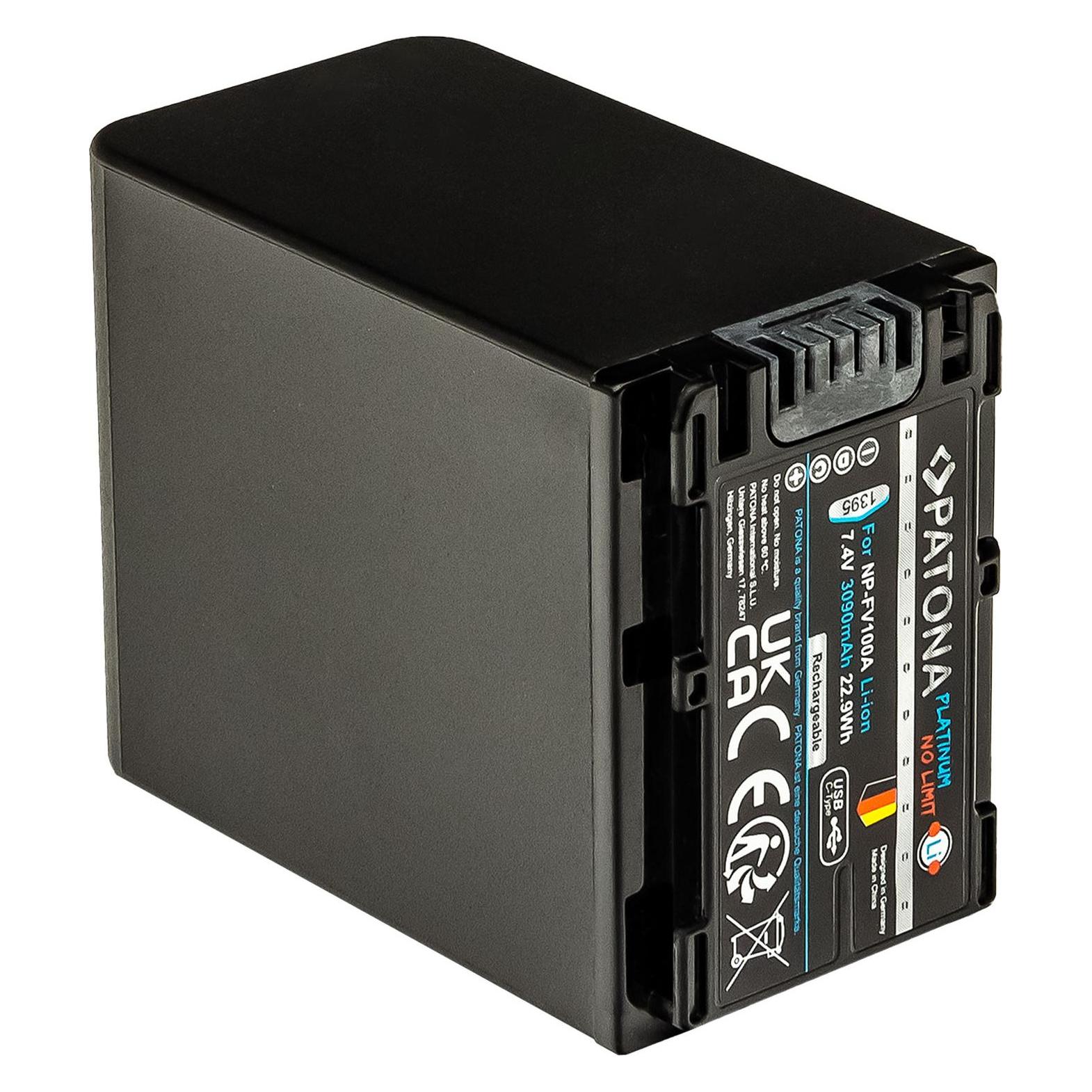 Patona Platinum USB-C Sony NP-FV100 (Kamera Akku) (1395)