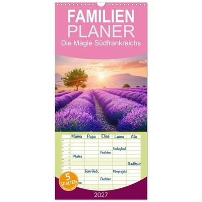 Familienplaner 2027 - Die Magie Südfrankreichs mit 5 Spalten (Wandkalender, 21 x 45 cm) CALVENDO
