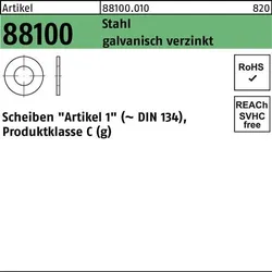 Unterlegscheibe R 88100 54x105x7 Stahl galv.verz. 25 Stück