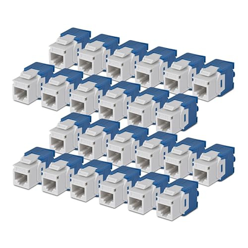 StarTech Cat6 Keystone Jack Set, 24 stuks, UTP, 180 graden, Toolless, Wit