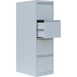Lüllmann Hängeregisterschrank 560410, 1-bahnig, 4 Schübe, lichtgrau