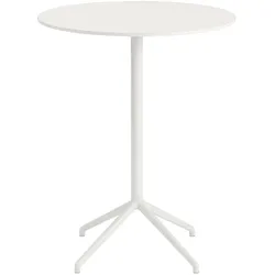 Muuto Still Cafe Bar-/Tresentisch, Ø 75 cm, weiß nanolaminat / weiß