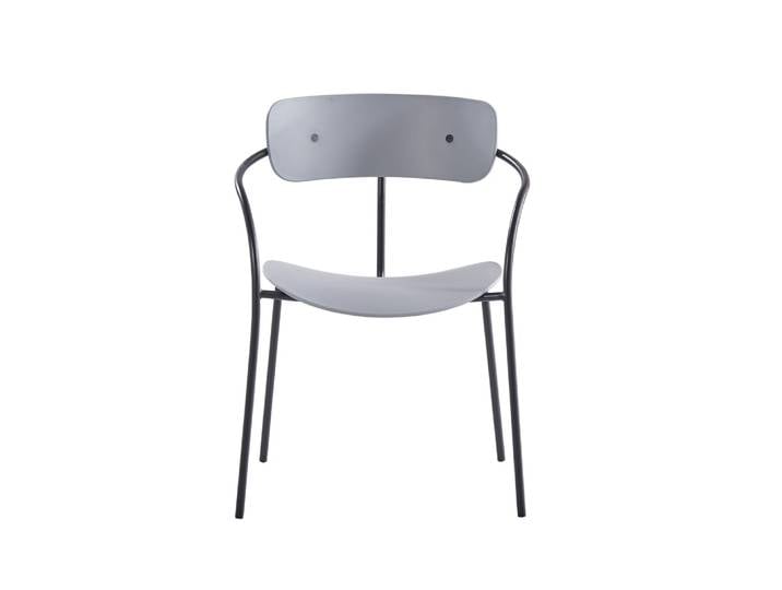 Lot de 2 chaises design gris clair