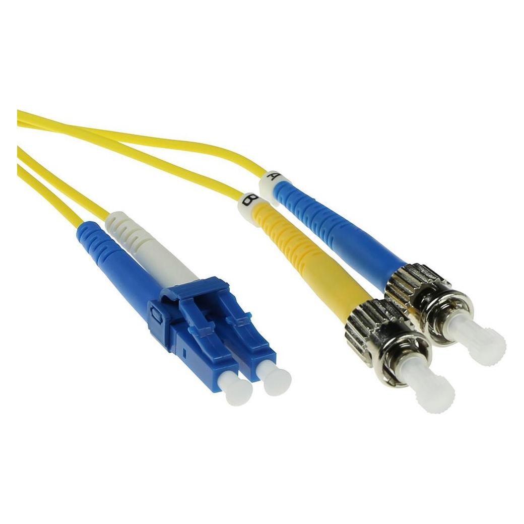 ACT 2 meter LSZH Singlemode 9/125 OS2 fiber patch cable duplex with LC and ST connectors (2 m) (RL7902)