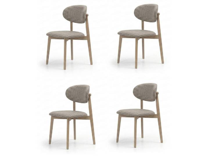 JVmoebel Sitzgruppe Stuhl Set Beige Modern Bequem Esszimmerstuhl Polsterstuhl, (4-tlg., 4er-Set)
