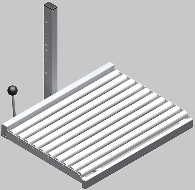 kaiserkraft Rollenplattform längs, mit blockierbaren Stahl-Tragrollen, LxB 470 x 600 mm