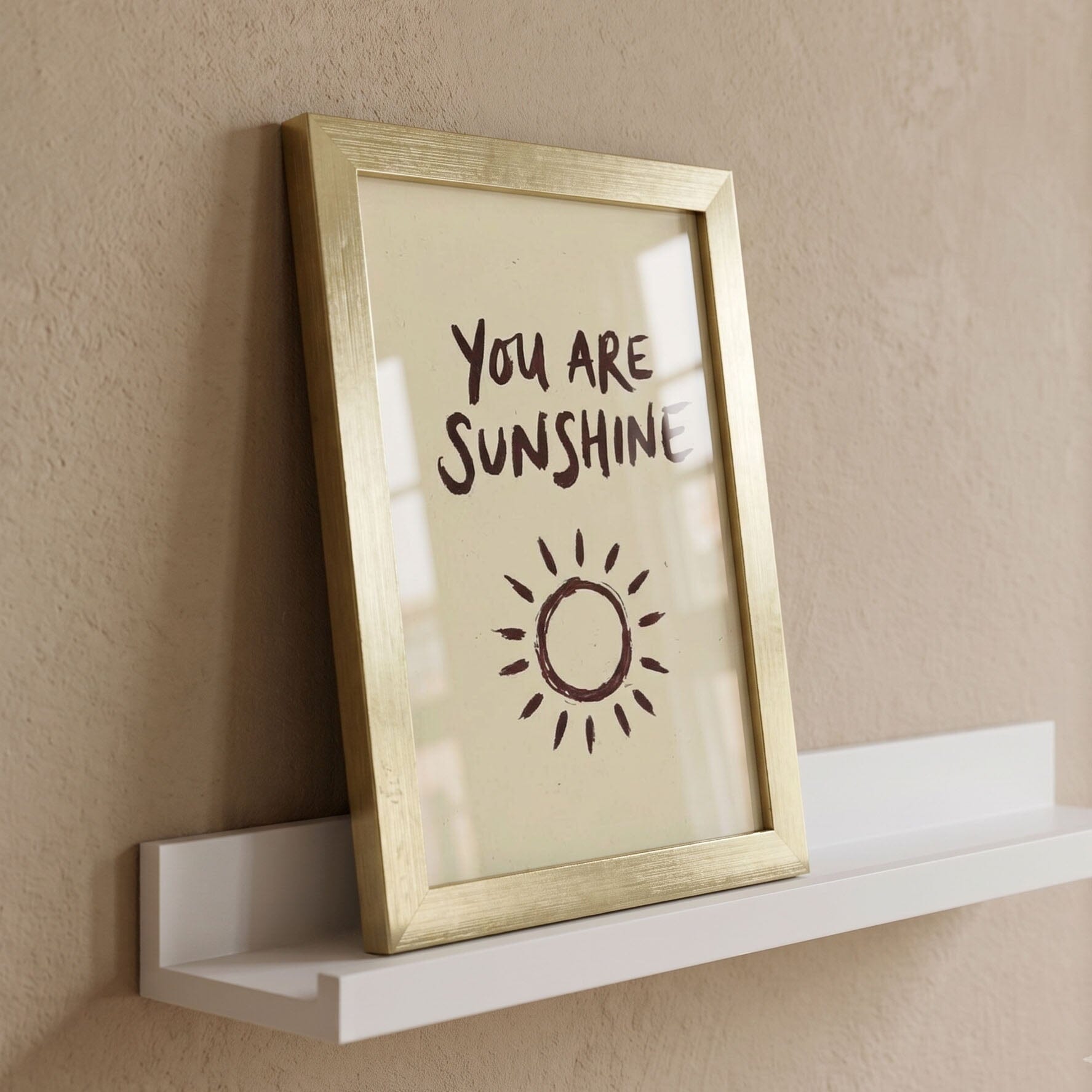 'You are Sunshine' Mini Gold Framed Art