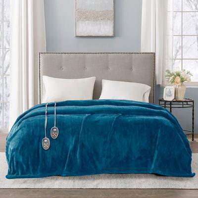 Beautyrest Heated Plush Ultra-Soft Secure Machine Washable Blanket with 20 Heat Settings