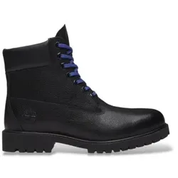 Timberland für Herren. TB0A5RNWEPV1 Heritage-Lederstiefel in Schwarz (41), Wohnung, Schnürsenkel, Lässig