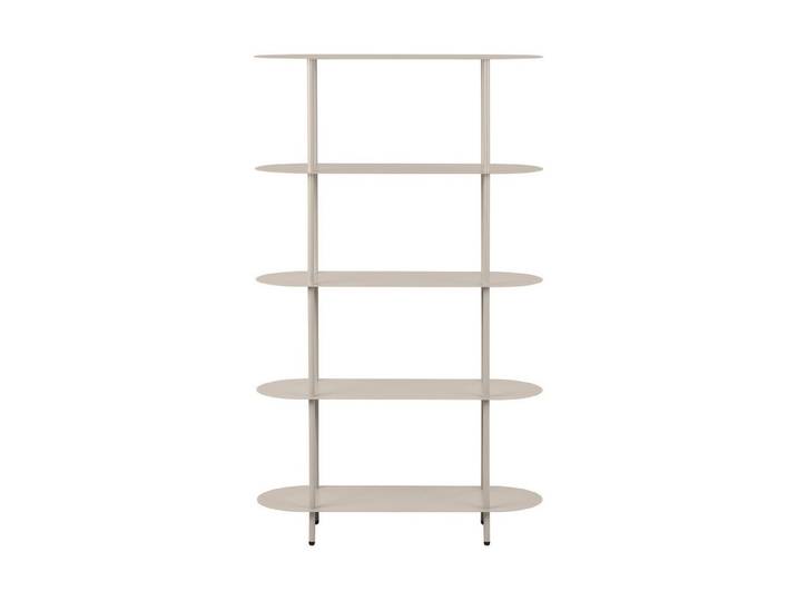 tinkaro Standregal Regal Rieti 5 Regalböden 31 x 90 x 150 cm Sand, 1-tlg., Stabiles Metall-Standregal mit 5 Ablagen für verschiedene Wohnräume