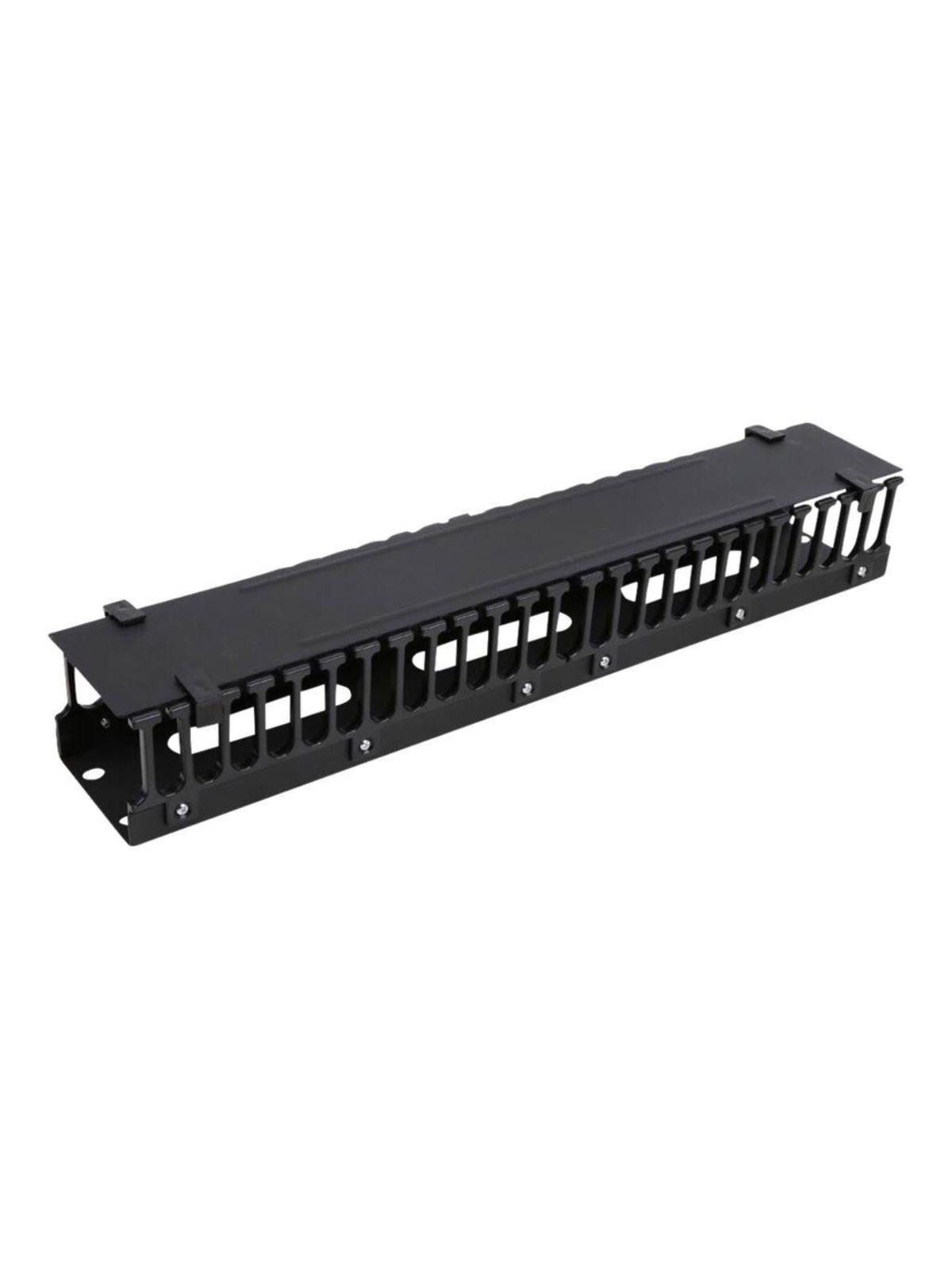 Deltaco 19" cable management metal/plastic finge