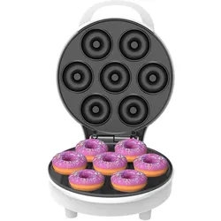 Adler AD 3075 Donut Maker für 7 Donuts mit Antihaftbeschichtung Weiß