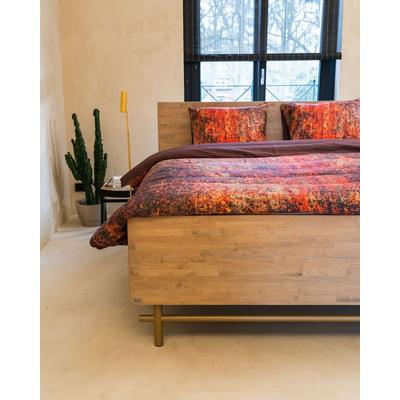 Bettwäsche KAYORI "Awaji", rot, B/L: 155cm x 220cm, 1 Stk., 1 Stk., Mako-Satin, B/L: 80cm x 80cm, 2 Stk., Mako-Satin, Obermaterial: 100% Baumwolle, Bettwäsche, Bettwäsche, 35% längere Faser
