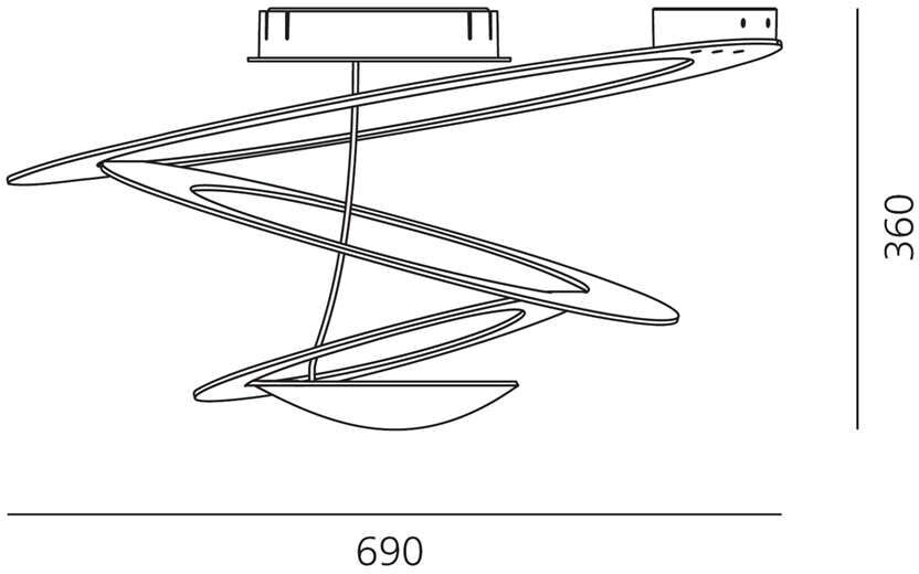 Artemide Pirce Mini LED Deckenleuchte (weiß, extra-warmweiß (2700 K)) weiß   extra-warmweiß (2700 K)