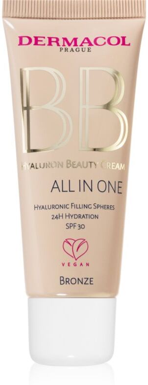 Dermacol Hyaluron Beauty Cream hydrating BB cream SPF 30 shade No. 2 Bronze 30 ml