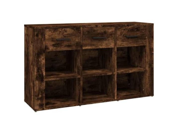 KGFHERENB Sideboard Räuchereiche 100x30x59,5 cm Holzwerkstoff Kommode Vielseitiger Beistellschrank für Wohnzimmer und Flur mit geräumigen Fächern und pflegeleichter Oberfläche.