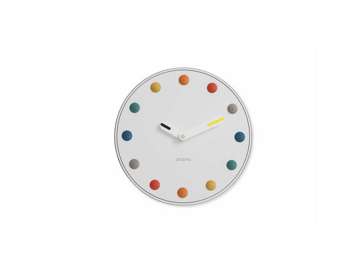 Onzeno Wanduhr Design Weiß 42/42 cm, 1.88x42x3 cm, Dekoration, Uhren, Wanduhren