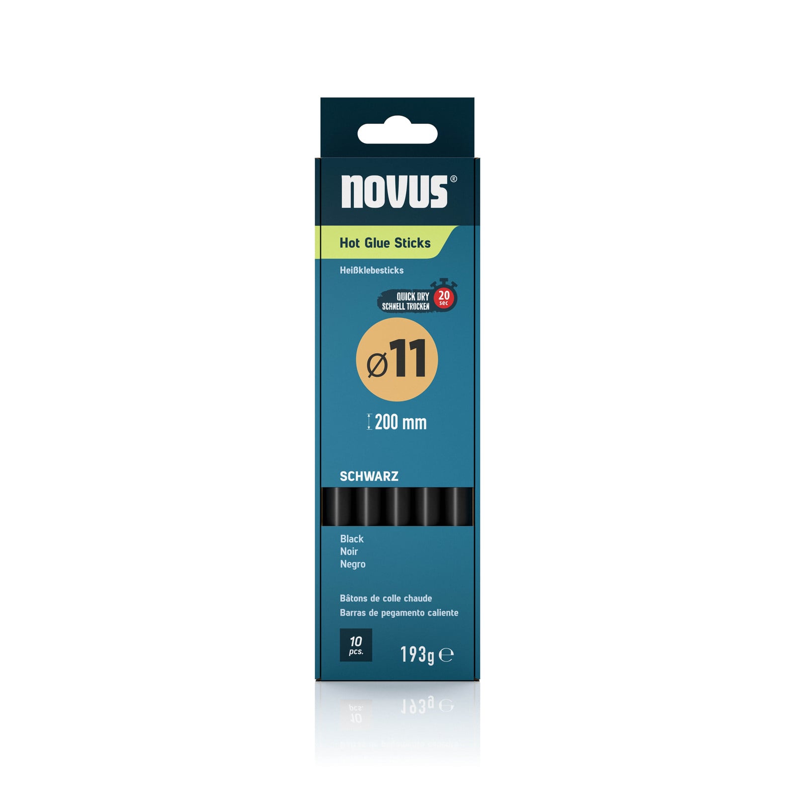Novus K-211 Lijmpatronen - Zwart - 11 mm