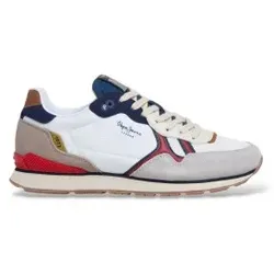 Pepe Jeans für Herren. PMS400026 Brit Active Turnschuhe weiß (40), Wohnung, Schnürsenkel, Lässig