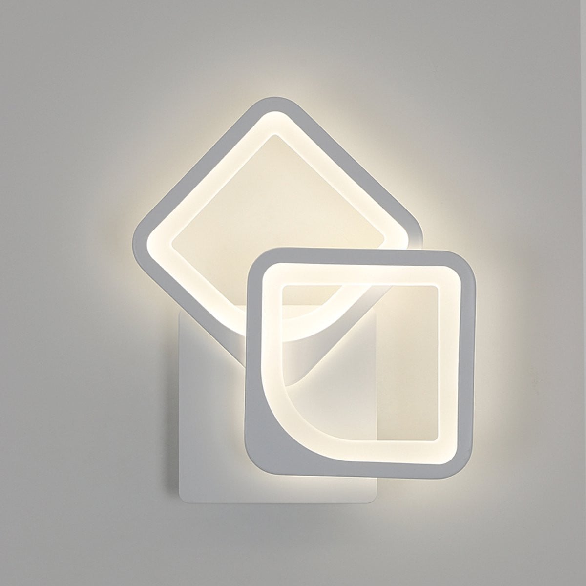Haobosic Moderne LED Wandlamp met Converteerbare Vorm en Dimbare Lichtkleur, 34 cm