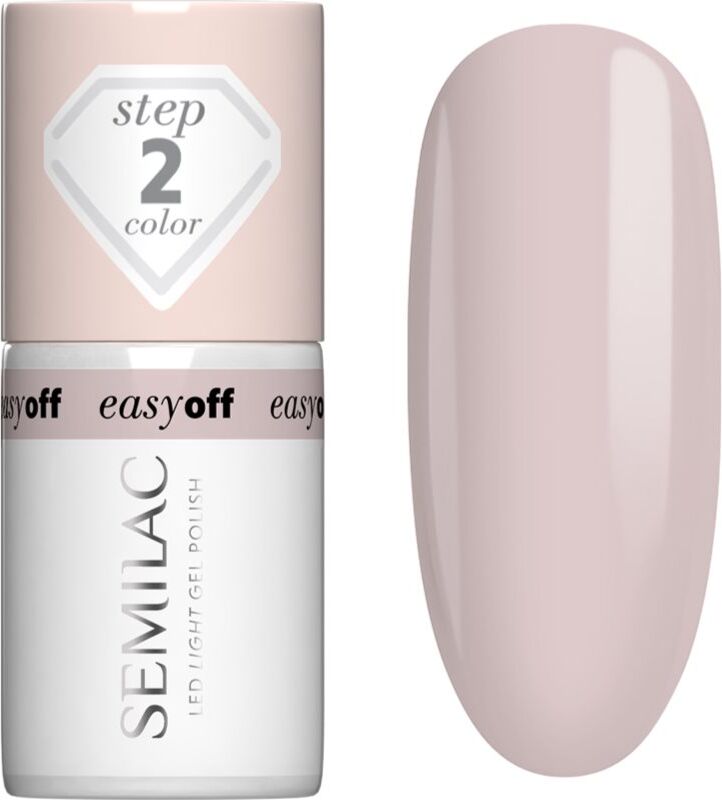 Semilac Easy Off Step 2 gel nail polish for UV/LED hardening shade Almond Milk 7 ml