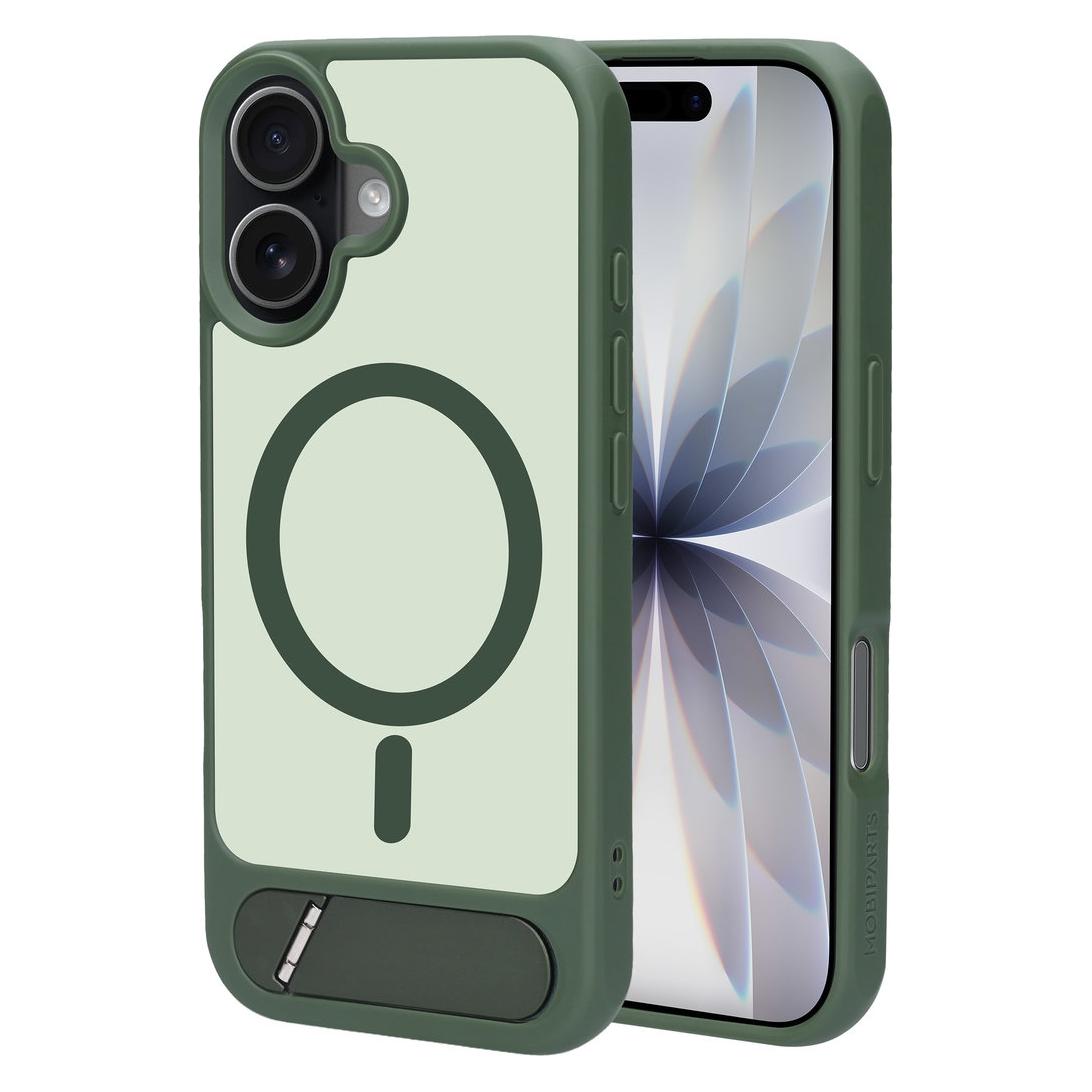 Mobiparts Hardcover Apple iPhone 17 with Stand Function Satin Green (Magsafe Compatible) (Apple iPhone 17) (MP-132901)