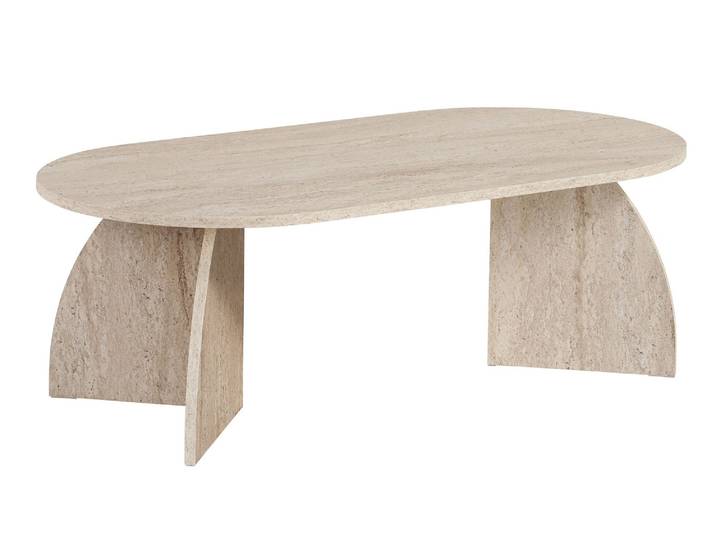 Table basse en bois Melina 120 x 60 x 40 cm - Travertin