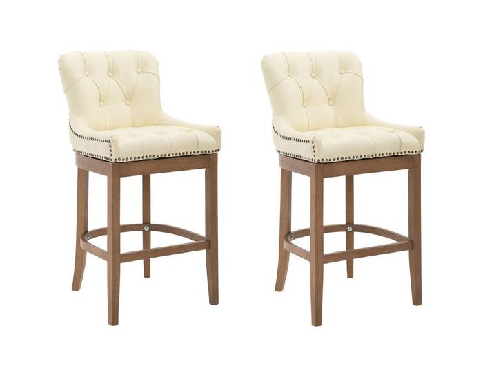 CLP Barhocker Lakewood Echtleder (Set, 2er), gepolstert