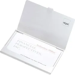 SIGEL VZ135 Visitenkarten-Etui - 92 x 63 x 5 mm, silber, matt