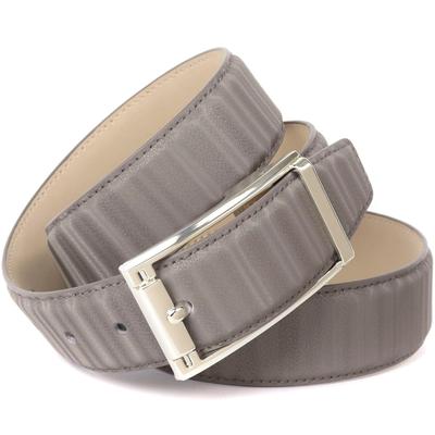 Ledergürtel ANTHONI CROWN, Damen, Gr. 75, grau, Leder, unifarben, Gürtel Ledergürtel, in schillernder 3D-Optik