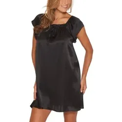 Lady Avenue Pure Silk Baby Doll Dress Schwarz Seide Medium Damen