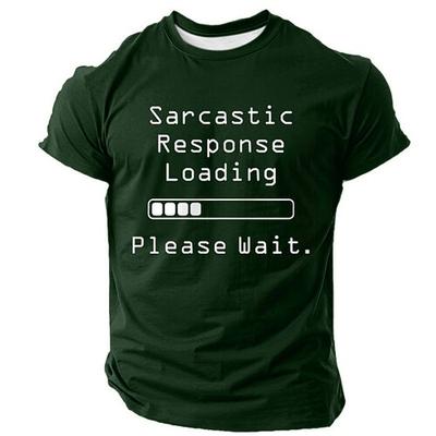 Sarkastisches Herren 'Antwort wird geladen bitte warten' Lustiges Grafik T-Shirt