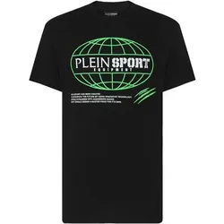 PLEIN SPORT Kurzarm-Rundhals-T-Shirt GLOBAL EXPRESS EDITION, Größe XL in Schwarz 0227