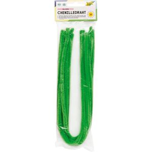 Folia Pfeifenreiniger 77851 Chenilledraht, hellgrün, Ø 8 mm, 50 cm Länge, 10 Stück