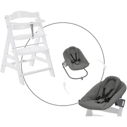 Hauck Bundle Hochstuhl Alpha+ inkl. Alpha Bouncer Premium, weiss