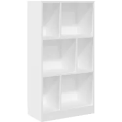 vidaXL Bücherregal Weiß 57x28,5x107,5 cm Holzwerkstoff