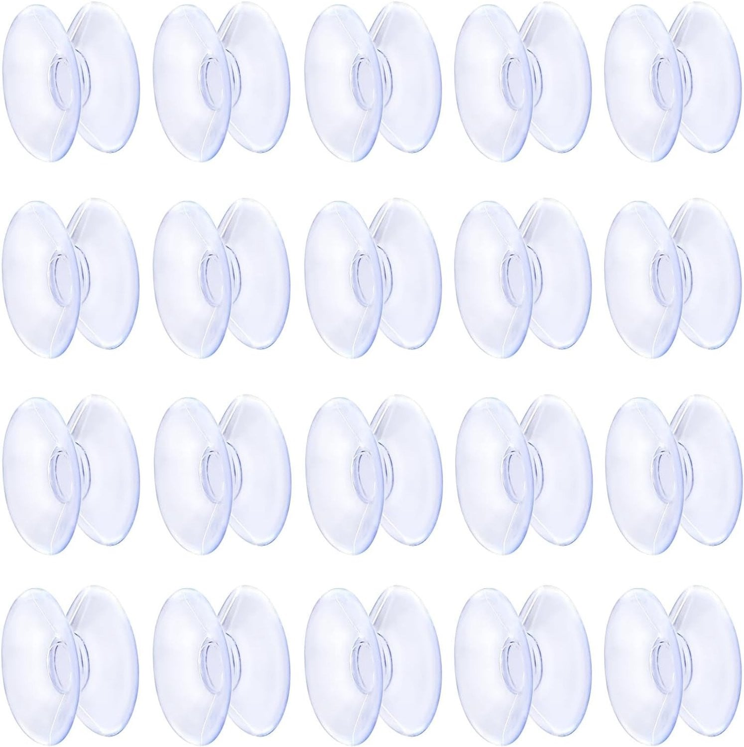 20-pack Transparante PVC Zuignappen van 2 cm voor Glas en Spiegels