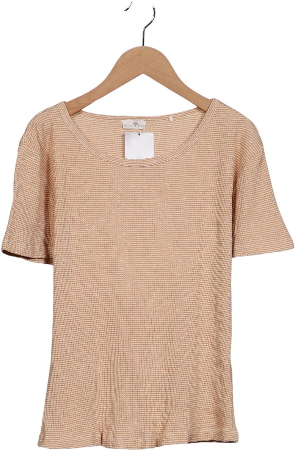 Grüne Erde Damen T-Shirt, Beige, Gr. L, Baumwolle - Second Hand