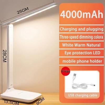 Uplift Picks Rechargeable Folding Touch Desk Lamp With Dimmable Eye Friendly Reading Light 4000 Mah
