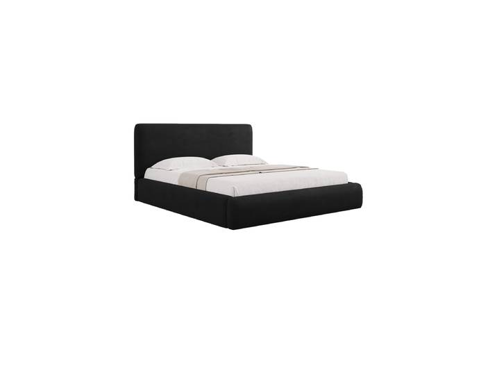 Design Polsterbett „Colonel“, Chenille Schwarz chosen by Bloomingloft