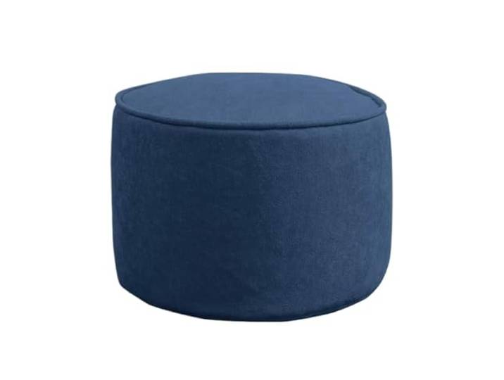 DANNMPX Sitzhocker Wohnzimmer Fußhocker, Rund, Abnehmbar, Waschbar, Fußstütze, 1 Stück Zusätzliche Sitzplätze(Blue)