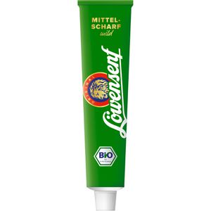 Löwensenf Senf mittelscharf mild, fein, BIO, ohne Konservierungsstoffe, in der Tube, 200 ml
