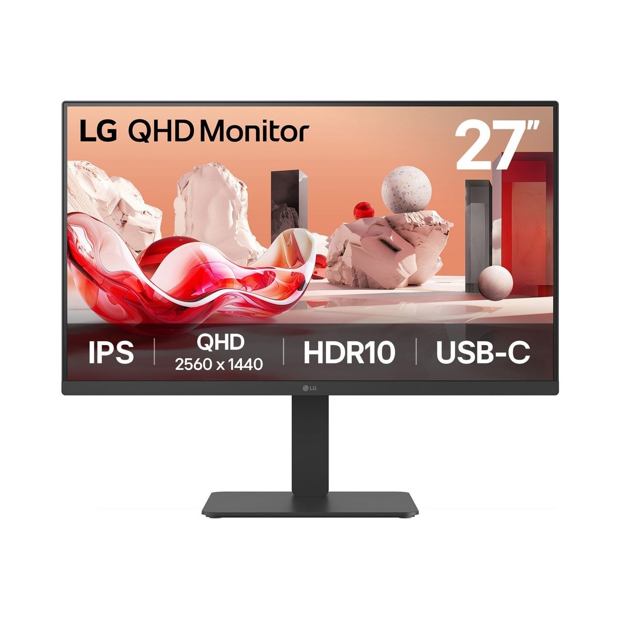 27" (68,58cm) LG Electronics 27BA65QB-B schwarz 2560x1440 1xDisplayPort 1.4 / 1xHDMI 2.0 / 1x USB-C mit Displayport