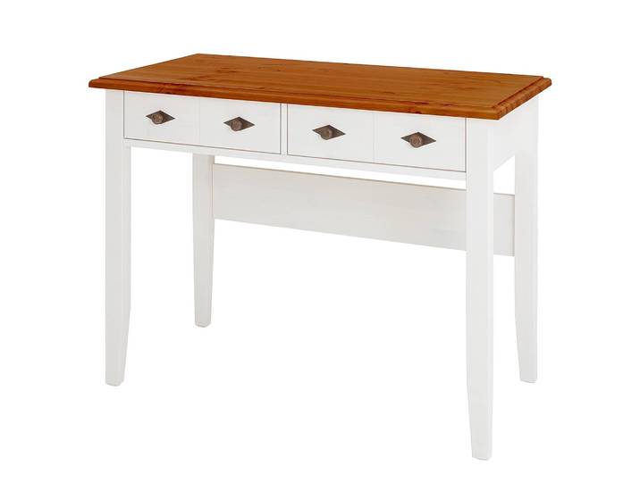 Bureau massif - 102 cm 102 x 79 x 53cm Marron/Epicéa blanc/Epicéa ambre jaune