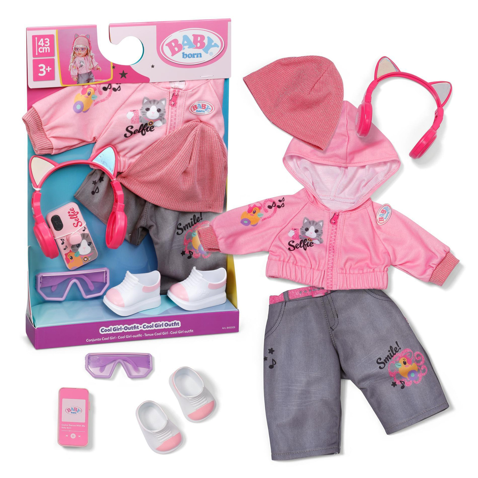 BABY born Cool Girl Outfit kledingset voor poppen van 43 cm