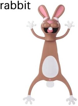 Inspired Finds 3D Stereo Cartoon Animal PVC Bookmarks Cute Cat And Friends Page Markers For School And Gifts rabbit