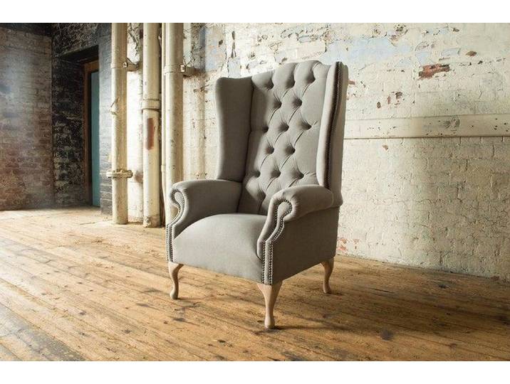 Xlmoebel Ohrensessel Chesterfield Polstersessel im klassischen Design der Premium Klas (Polstersessel), Made in Europa
